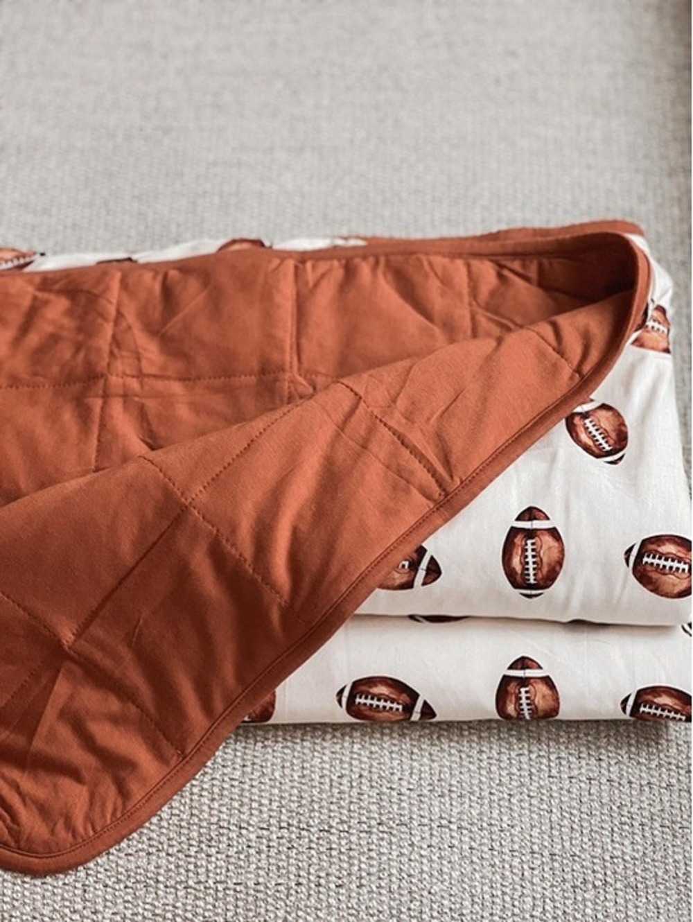 NEW 1.0 Tog Football Print Quilted Bamboo - Little Joy Co.